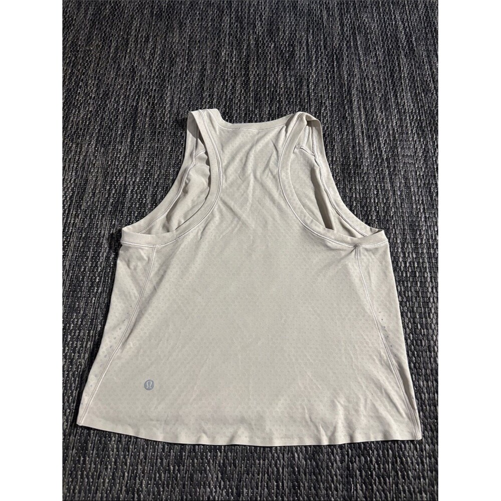 Lululemon Fast and Free Race Length Racerback Tank Lightweight Sheer Mesh Sz 6 - Picture 2 of 3